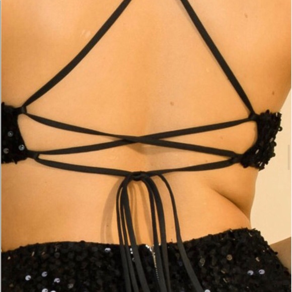 Black Sequin Dress NWT - Picture 3 of 17